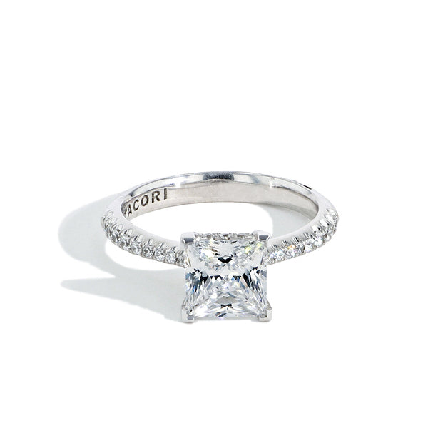 Tacori Royal T Princess Cut Hidden Halo Pave Engagement Ring Setting