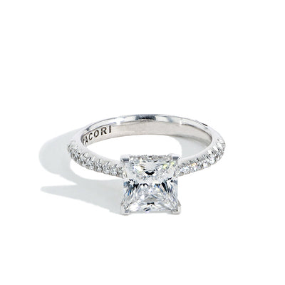 Tacori Royal T Princess Cut Hidden Halo Pave Engagement Ring Setting - Tacori product