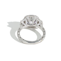 Tacori RoyalT Round Triple Bloom with Cadillac-Cut Side Stones