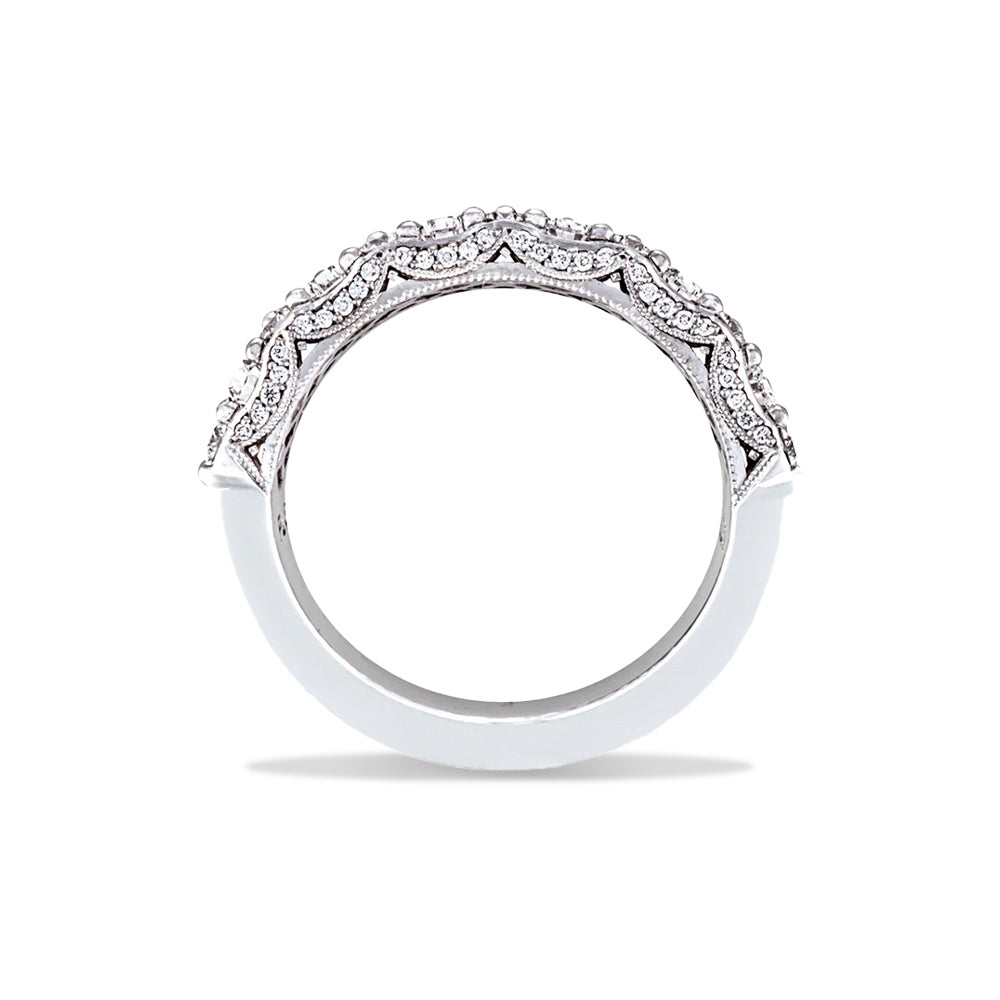 Tacori Classic Crescent RoyalT Geometric Diamond Wedding Band in 18K Yellow Gold