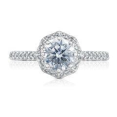 Tacori HT2555RD Petite Crescent Bloom Engagement Ring Setting