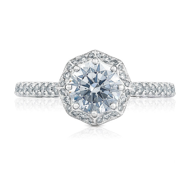 Tacori HT2555RD Petite Crescent Bloom Engagement Ring Setting