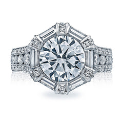 Tacori HT2603RD RoyalT Baguette Bloom Channel Set Engagement Ring Setting