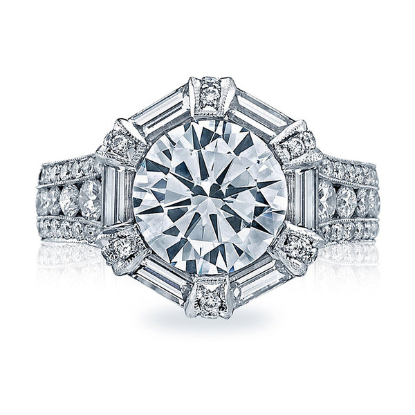 Tacori HT2603RD RoyalT Baguette Bloom Channel Set Engagement Ring Setting