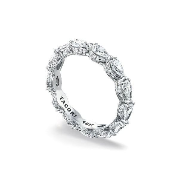 Tacori RoyalT Pear Pavé Diamond Eternity Band in 18K White Gold