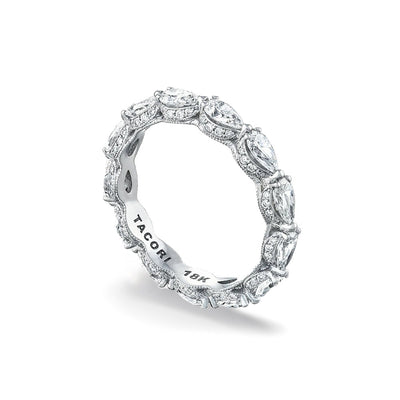Tacori RoyalT Pear Pavé Diamond Eternity Band in 18K White Gold - Tacori product