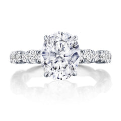 Tacori RoyalT Platinum Oval Diamond Engagement Setting HT2654OV95X75