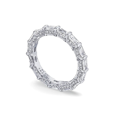 Tacori RoyalT Triple Cut Baguette Diamond Eternity 18KW Wedding Band - Tacori product