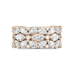 Tacori Classic Crescent RoyalT Marquise and Pear-Shaped Floral Diamond Wedding Band in Platinum
