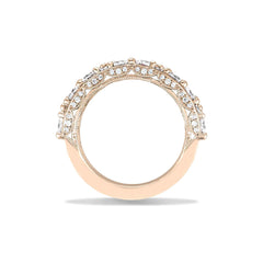 Tacori Classic Crescent RoyalT Marquise and Pear-Shaped Floral Diamond Wedding Band in Platinum