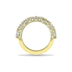 Tacori Classic Crescent RoyalT Marquise and Pear-Shaped Floral Diamond Wedding Band in Platinum