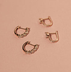 Carbon and Hyde Sparkler Huggie Diamond Earrings