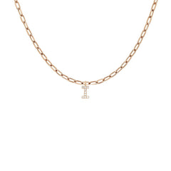 EF Collection Diamond Initial Charm in Yellow gold