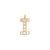 EF Collection Diamond Initial Charm in Yellow gold