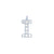 EF Collection Diamond Initial Charm in White gold