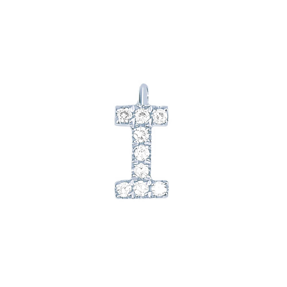 EF Collection Diamond Initial Charm in Yellow gold