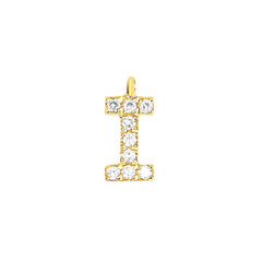 EF Collection Diamond Initial Charm in Yellow gold