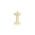 EF Collection Diamond Initial Charm in Yellow gold