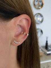 EF Collection Diamond Multi-Marquise Fan Earrings