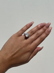 3 Carat Radiant Cut Three Stone Lab Grown Diamond Engagement Ring
