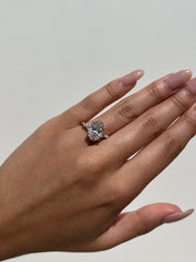 3.13 Carat Oval Lab Grown Diamond Engagement Ring