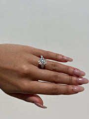 2.87 Carat Oval Cut Lab Grown Diamond Engagement Ring
