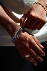 Robert Pelliccia Pavé Blue Sapphire Cuban Link Bracelet