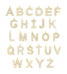 EF Collection Diamond Initial Charm in Yellow gold