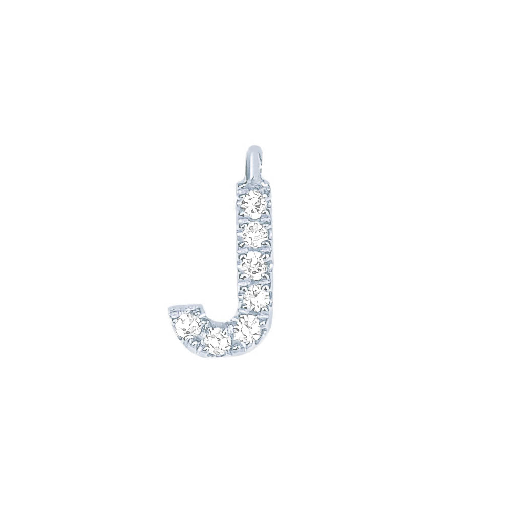 EF Collection Diamond Initial Charm in Yellow gold
