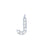 EF Collection Diamond Initial Charm in Yellow gold