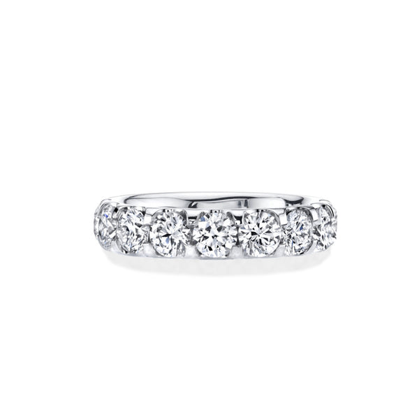 Private Label U-Prong Halfway Diamond Wedding Band