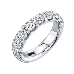 Private Label U-Prong Halfway Diamond Wedding Band