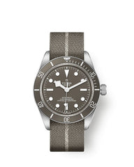 TUDOR Black Bay 58 925 with 39mm Silver Case and Taupe Fabric Strap