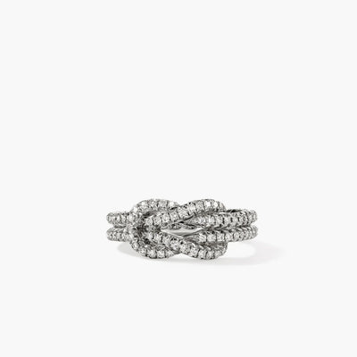 John Hardy Love Knot Silver Diamond Pave Ring - John Hardy product