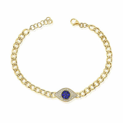 Sapphire and Diamond Evil Eye Bracelet - Private Label product