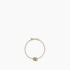 John Hardy Essentials 14K gold interlinking bracelet with 2mm rolo chain and lobster clasp