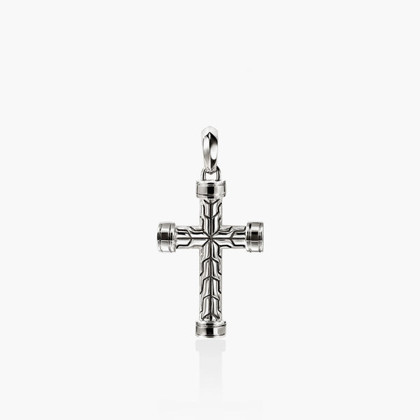John Hardy Essentials silver spiritual cross pendant 