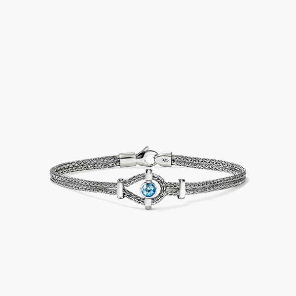 john-hardy-icon-bracelet-sterling-silver-swiss-blue-topaz-front