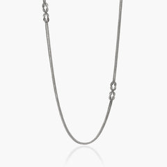 John Hardy infinite love knot silver station necklace with 3.6mm double row mesh, 32 inch length
