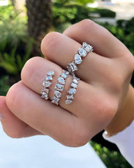 Fancy Shape Diamond Coil Ring in Yellow Gold