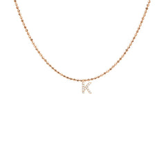 EF Collection Diamond Initial Charm in Yellow gold