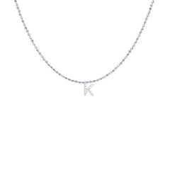EF Collection Diamond Initial Charm in Yellow gold