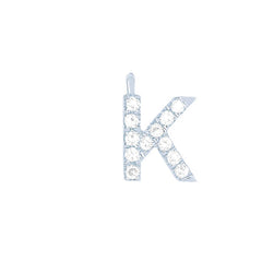 EF Collection Diamond Initial Charm in White gold