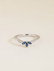 Kirk Kara Diamond and Sapphire Tiara Wedding Band