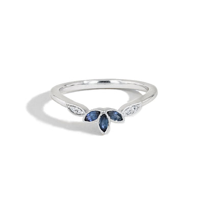 Kirk Kara Diamond and Sapphire Tiara Wedding Band - Kirk Kara product