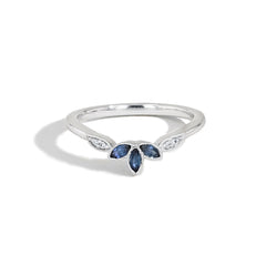 Kirk Kara Diamond and Sapphire Tiara Wedding Band