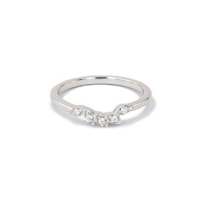 Kirk Kara Diamond Leaf Curved Wedding Band - Kirk Kara product
