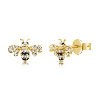 Diamond Bumble Bee Earrings - Private Label product