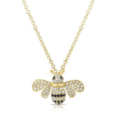 Diamond Bumble Bee Necklace