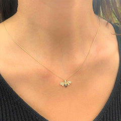 Diamond Bumble Bee Necklace